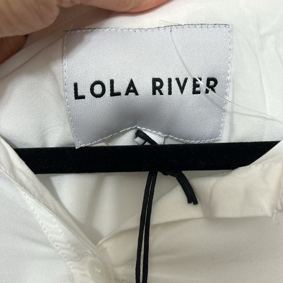 LOLA RIVER White Asher Oversized SHIRT Size Large - Picture 3 of 7